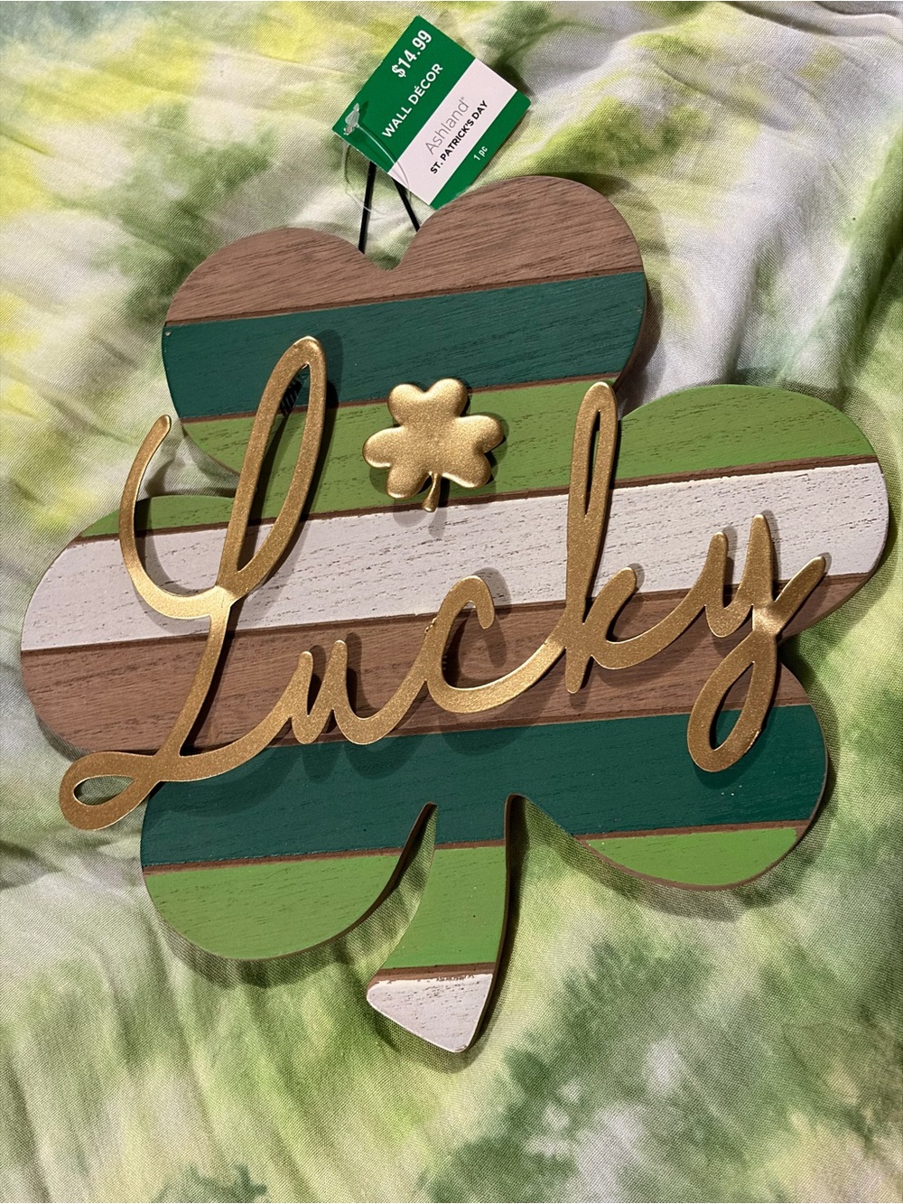 Lucky Shamrock - wooden & metal wall decor